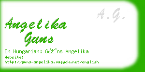 angelika guns business card